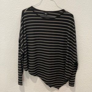 Target striped asymmetrical sweater. Sz large.